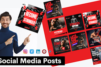 design eye catching social media post, carousels, ads