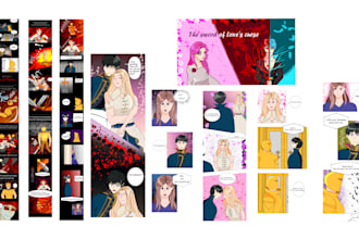 drawing webtoon and tapas webcomic art for you