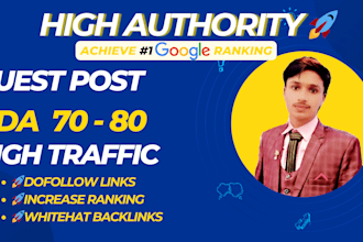 write and publish high da guest post with seo dofollow high authority backlinks