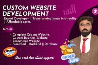 be your web application developer as a full stack website developer