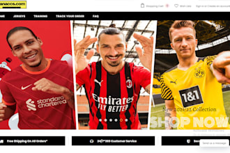 design stunning sport jersey website for NFL, football gear dropshipping store