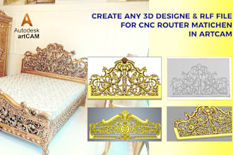 create custom 2d 3d cnc wood carving designs with vcarve, artcam rlf stl dx file