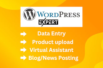do wordpress data entry and woocommerce product upload