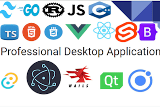 create desktop applications with tauri, qt, electronjs,ionic