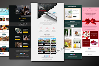 design a responsive klaviyo, mailchimp email marketing template