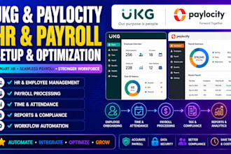 setup ukg and paylocity for HR payroll and workforce management