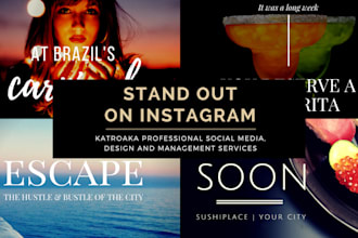 design and post your instagram posts for one month
