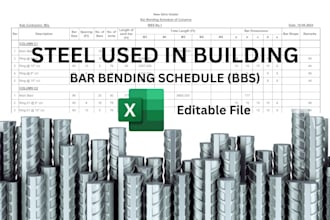 bar bending schedule bbs steel quantity takeoff of civil
