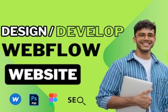 design, redesign or develop responsive webflow website, figma to webflow