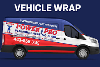 design vehicle wrap design, car wrap design, van wrap design