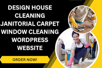 design house cleaning janitorial carpet window cleaning wordpress website
