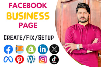 create, setup and fix facebook business page
