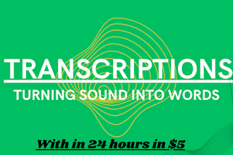 transcribe english youtube, interviews, podcasts audio and video
