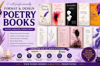 professionally format and design your poetry book for print and ebook