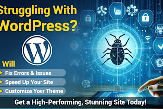 fix wordpress errors issues, speed up and customize wordpress theme