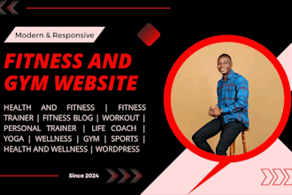 build fitness coach sport website gym yoga fitness trainer wordpress wix website