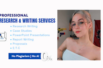 research and write project reports and summaries on any topic