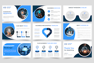 create powerpoint template design, powerpoint redesign, and same day powerpoint