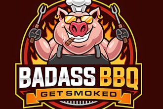 do modern restaurant, pizza, bbq, food logo or any minimalist design