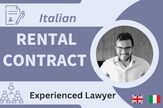 draft an italian rental contract for you