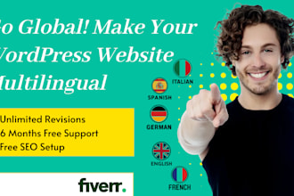 create or transform existing wordpress website into a multilingual
