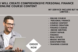 create comprehensive personal finance online course content