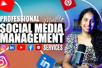 be your social media content manager, monthly management