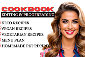 format, proofread edit your cookbook, recipe book, food book layout, amazon kdp