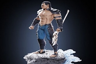 create 3d model for 3d printing, model stl file of any design in blender, zbrush