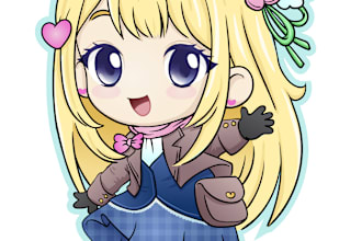 create cute chibi anime manga character