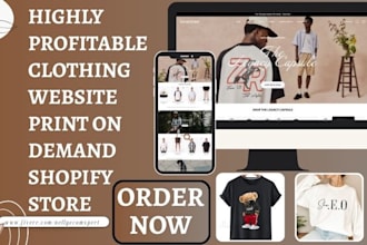 build clothing website print on demand shopify store anime t shirt fashion store