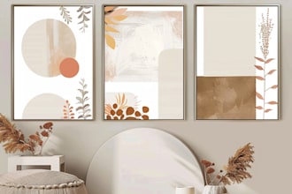 design minimalist boho abstract printable wall art