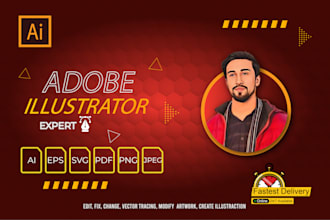 do adobe illustrator work, vector tracing, redraw vector logo
