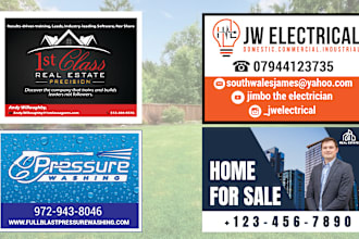 create eye catching custom and real yard sign design