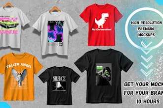 create realistic mockups high quality for your clothing brand