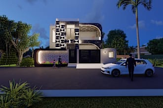 design, render 3d architectural exterior
