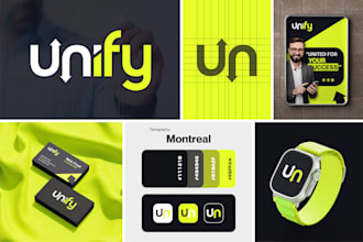 full brand style guide identity, logo and branding kit with brand guidelines