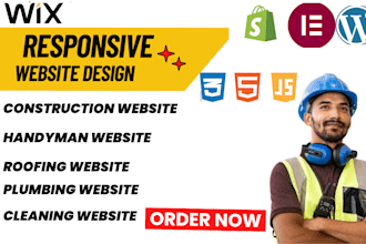 design handyman painting roofing plumbing  cleaning service wordpress website