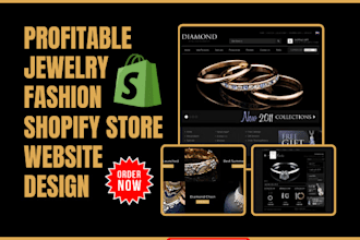 design jewelry shopify store engagement ring fashion store jewelry website