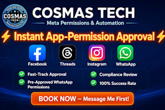 help you for approval facebook, instagram, whatsapp apps
