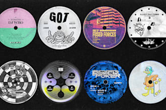 create a vinyl cover, centrepiece sticker for your next tune or album