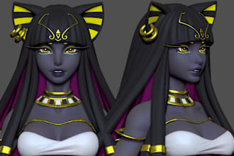 vrm model file character, asset for nifty island, animaze, hyperfy, mona,oncyber
