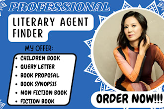 write, critique query letter, book proposal, synopsis, and find literary agents
