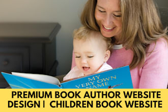 design premium book author website ebook landing page children book website