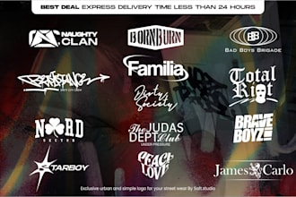 design exclusive urban and logo for your streetwear brand