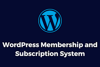 create wordpress membership or subscription system website