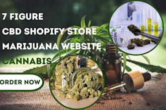 build cbd shopify store marijuana website hemp label box cannabis logo design