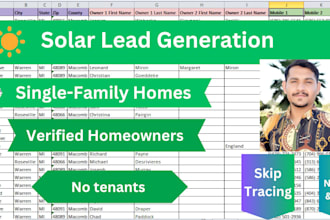 provide quality solar leads and real estate homeowner lists with skip tracing