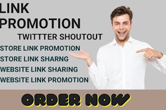 do twitter shoutout, promote website and store link sharing to real audience