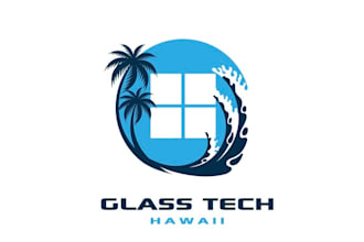 design attractive unique glass tech logo